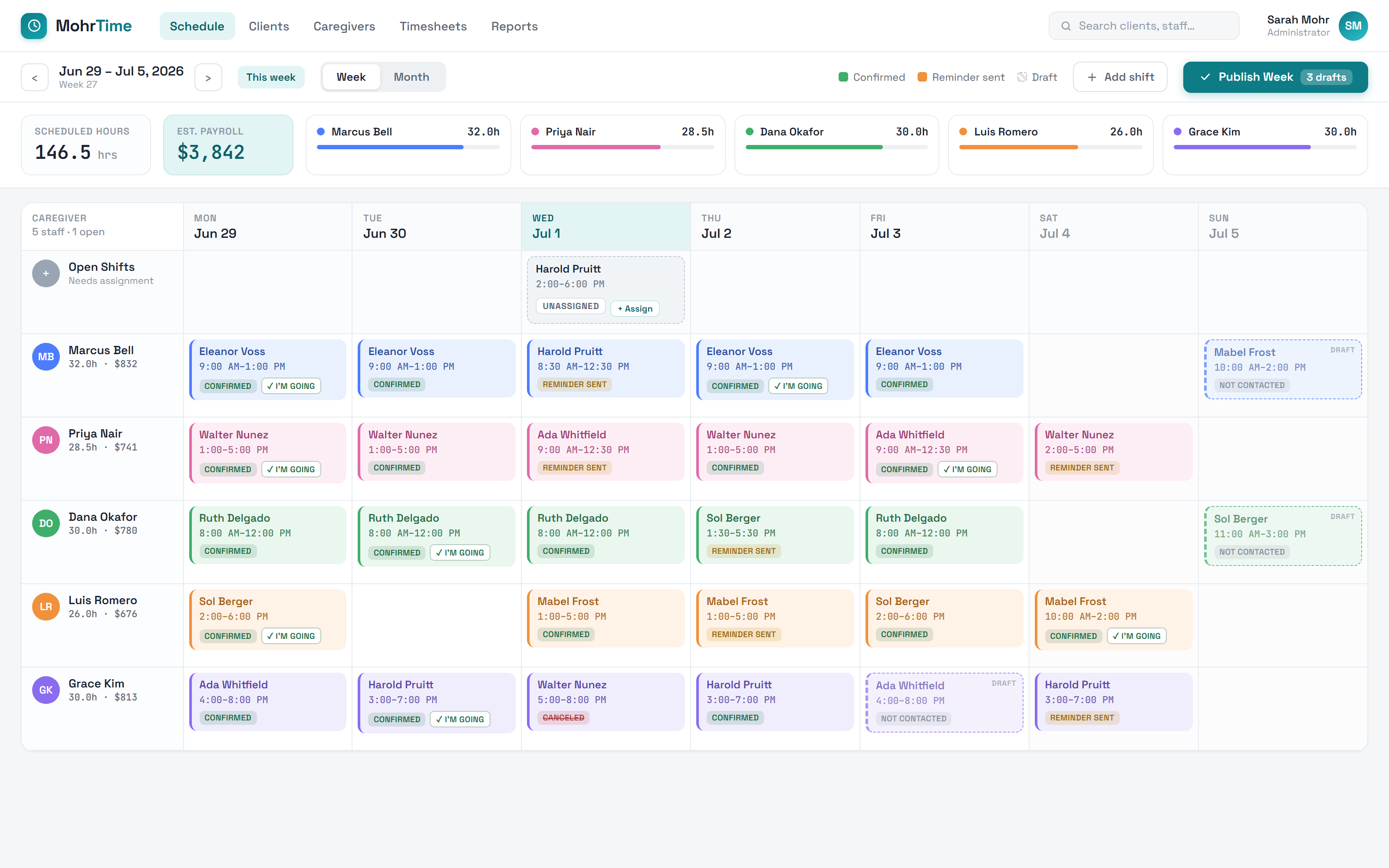Screenshot of MohrTime