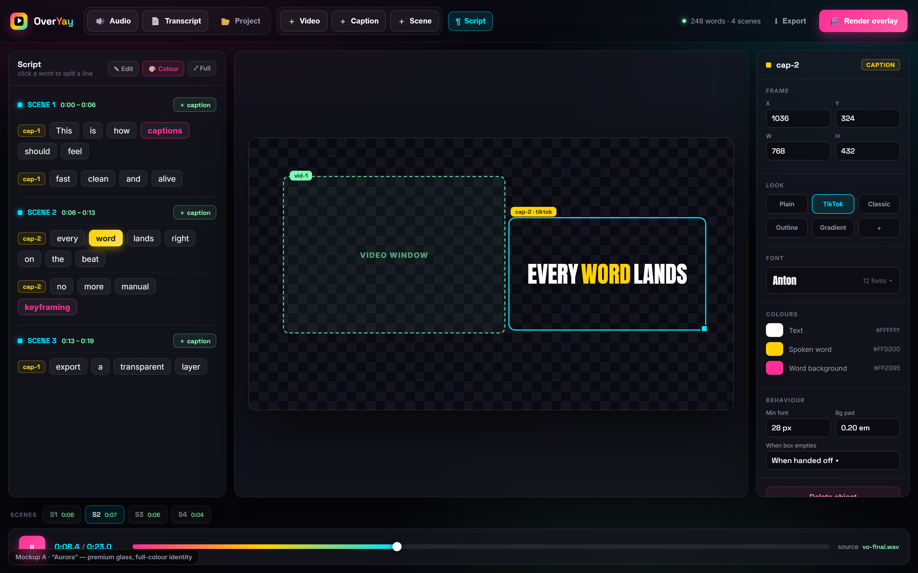 Screenshot of OverYay